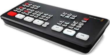 The ATEM SDI: a compact desktop switcher with a row of large input buttons and Cut, Auto and Fade to Black keys.